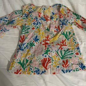 Crewcuts Colorful Tropical Print Shirt